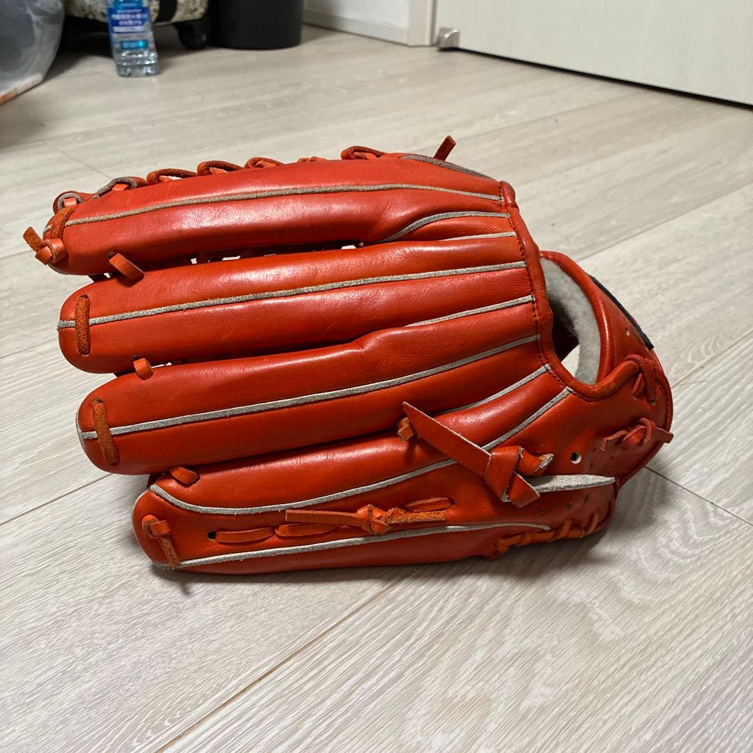 特別注文 オレンジレザーグローブ