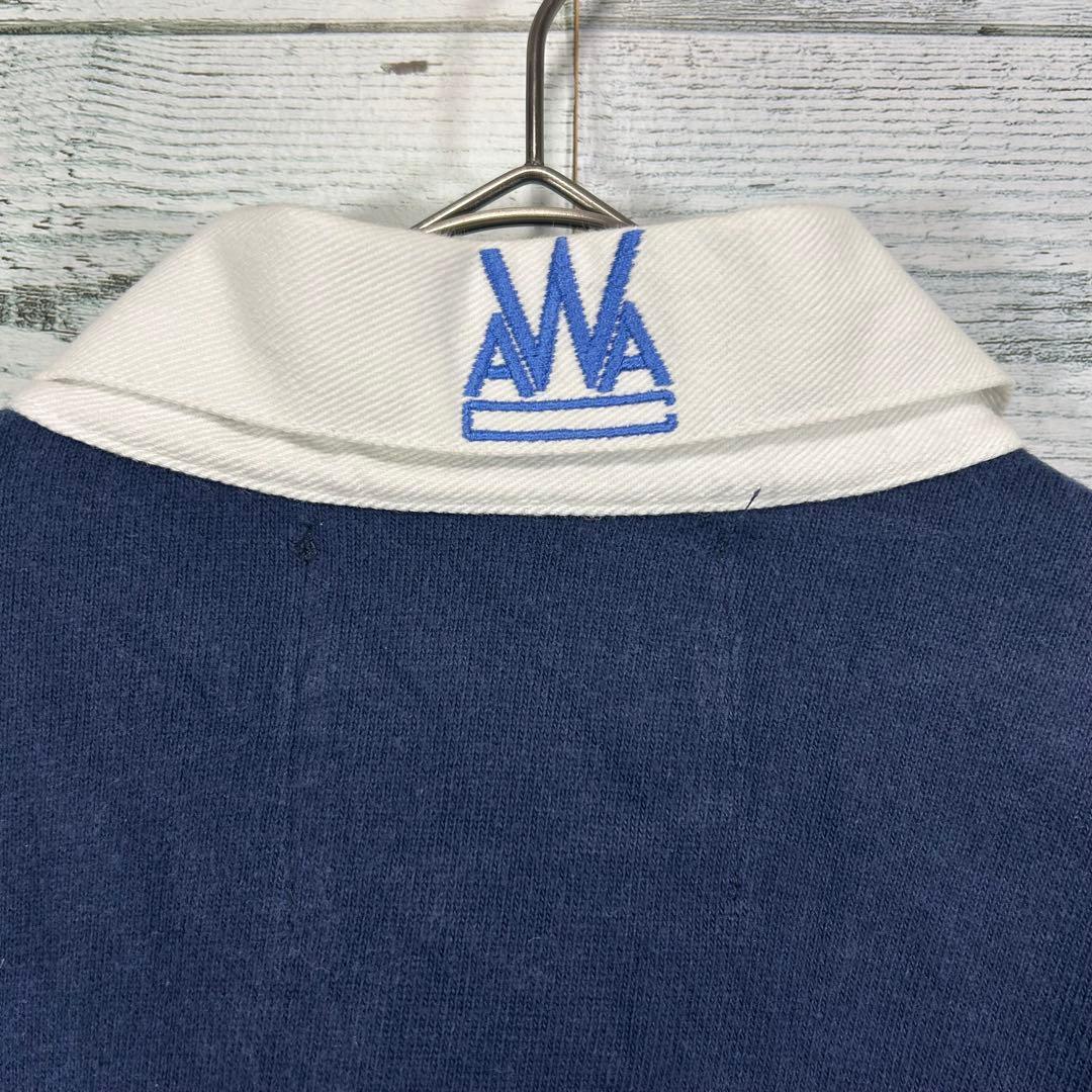 Columbia Knit ラガーシャツ XL ネイビー グリーン 90s