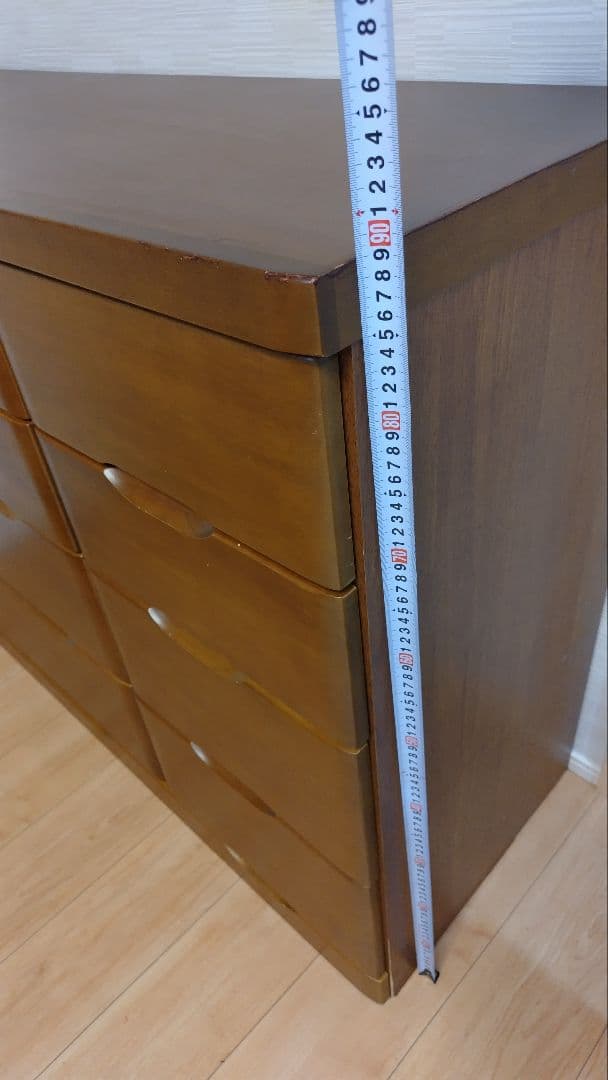 ウッドチェスト　洋服箪笥　木製タンス　４段