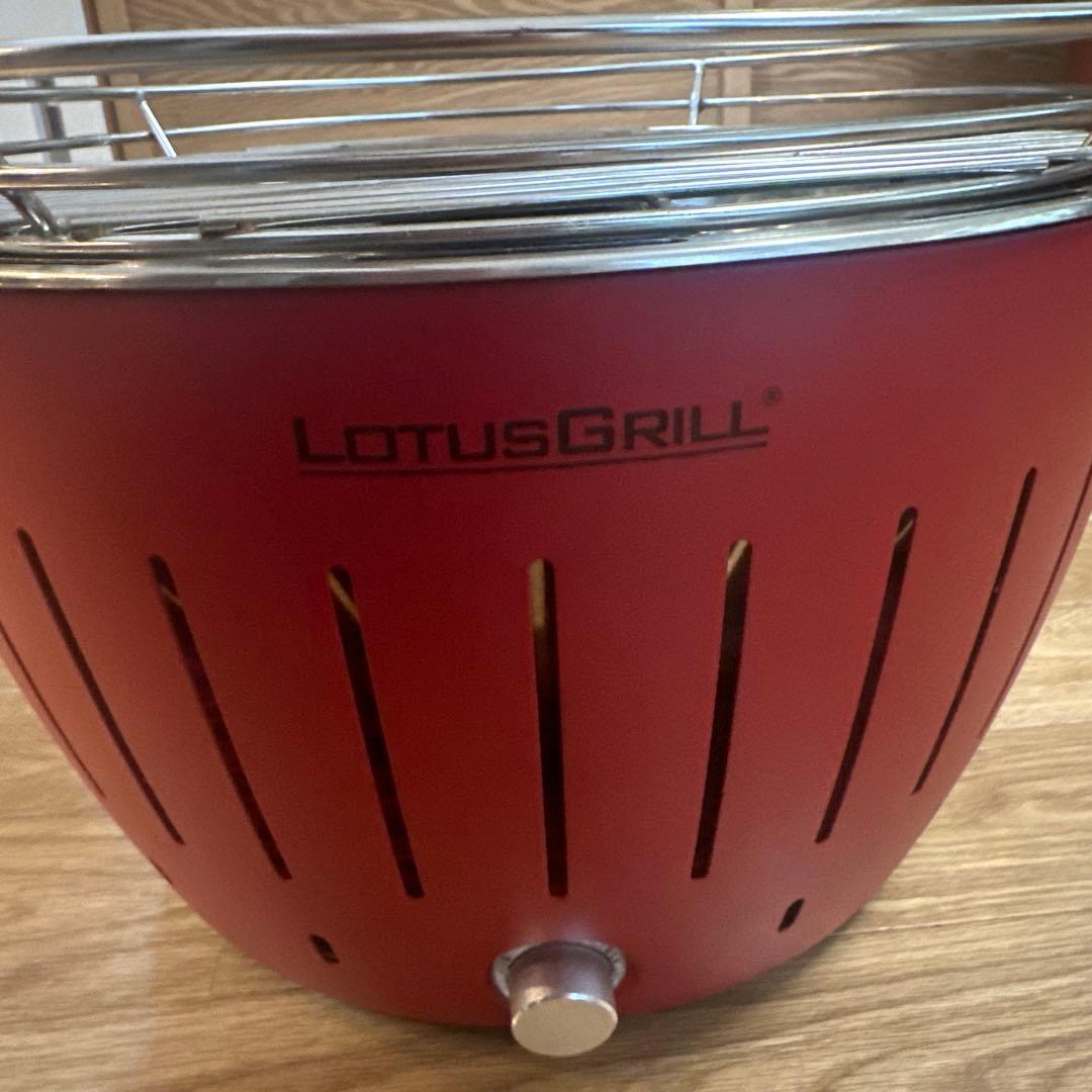無煙炭火BBQロータスグリルR LotusGrill スモークレス レッド