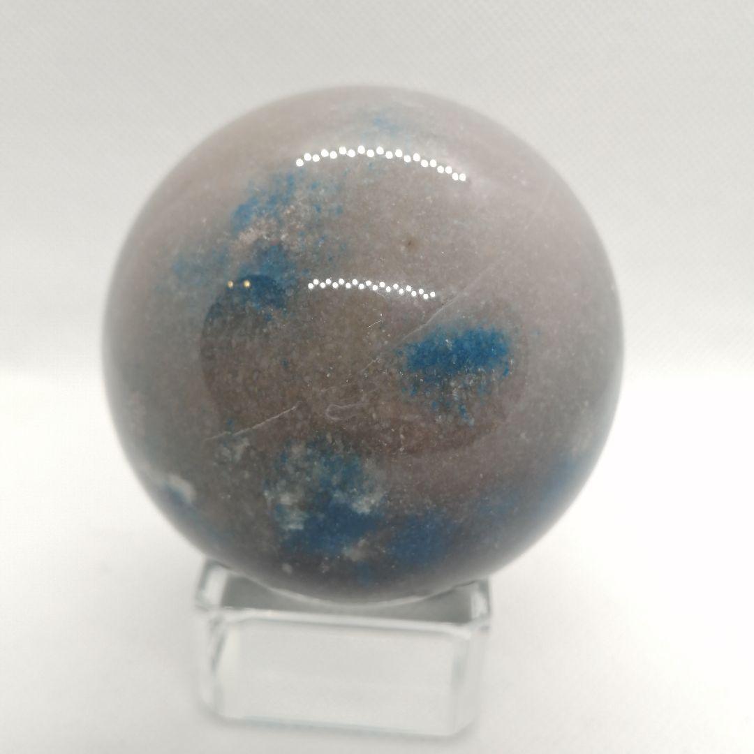 【新品】海岸に降り積もる雪のような模様のトロレアイトのスフィア　10-101
