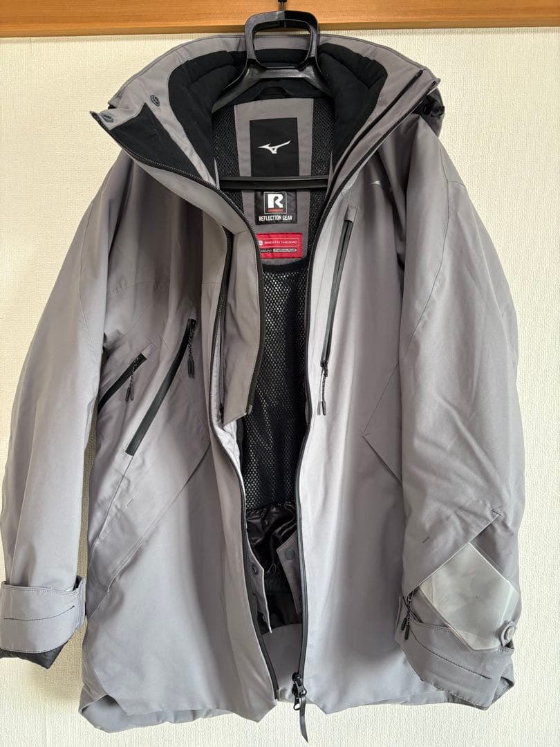 25-26 MIZUNOスキーウェアセット　グレー美品