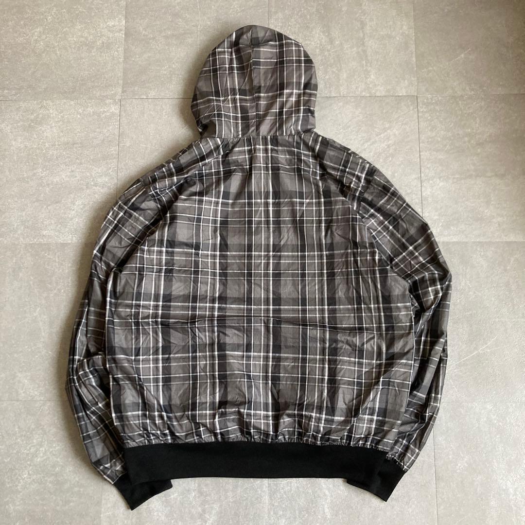 NIKE リバーシブルジップパーカー 短丈 チェック XL Y2Kサイバーテック