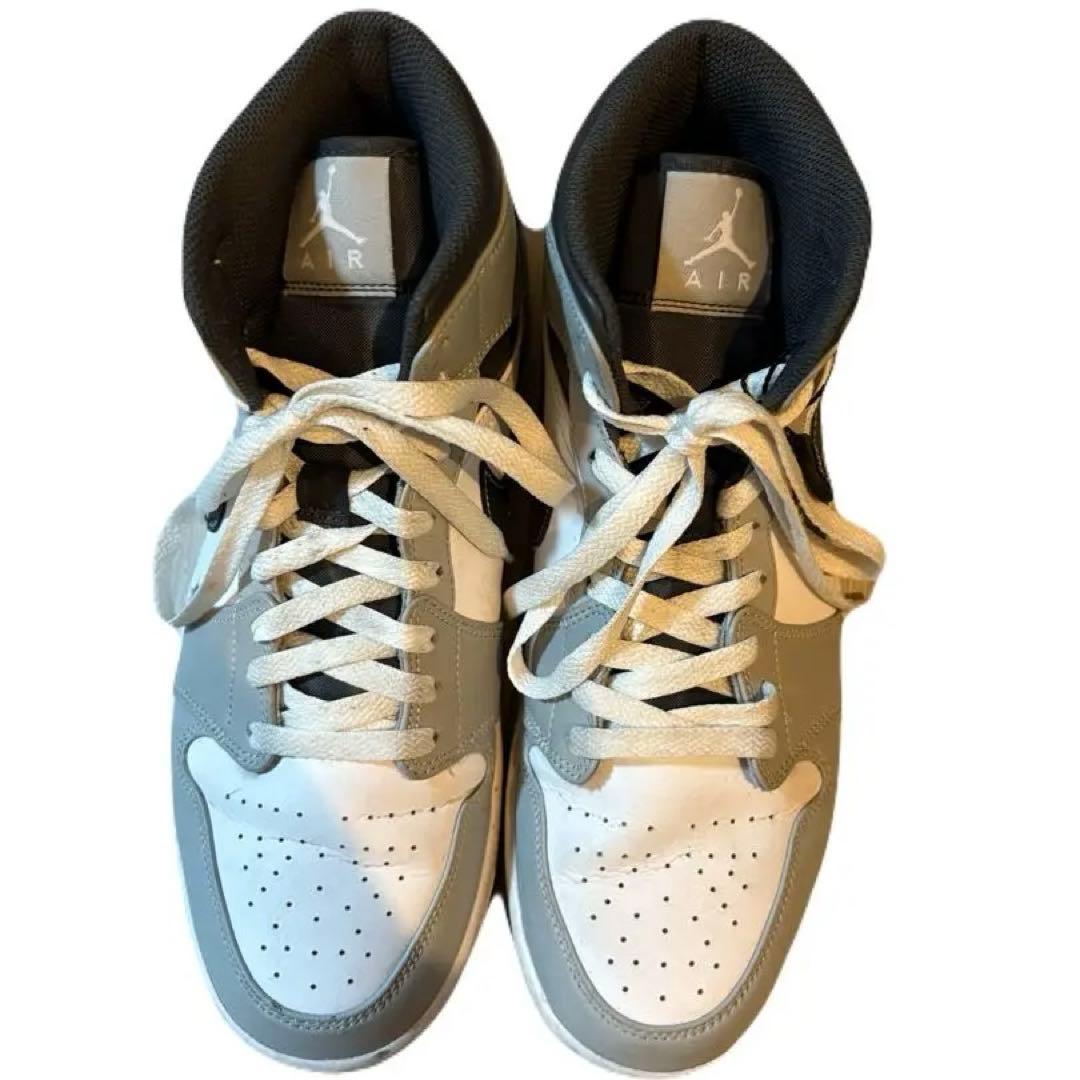 Air Jordan 1 グレー/ホワイト ハイカットシューズ