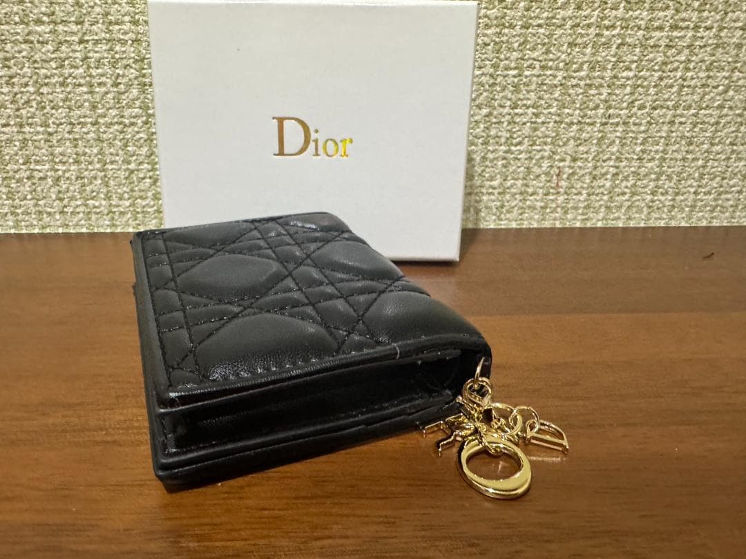 Christian Dior 3つ折り財布ブラック