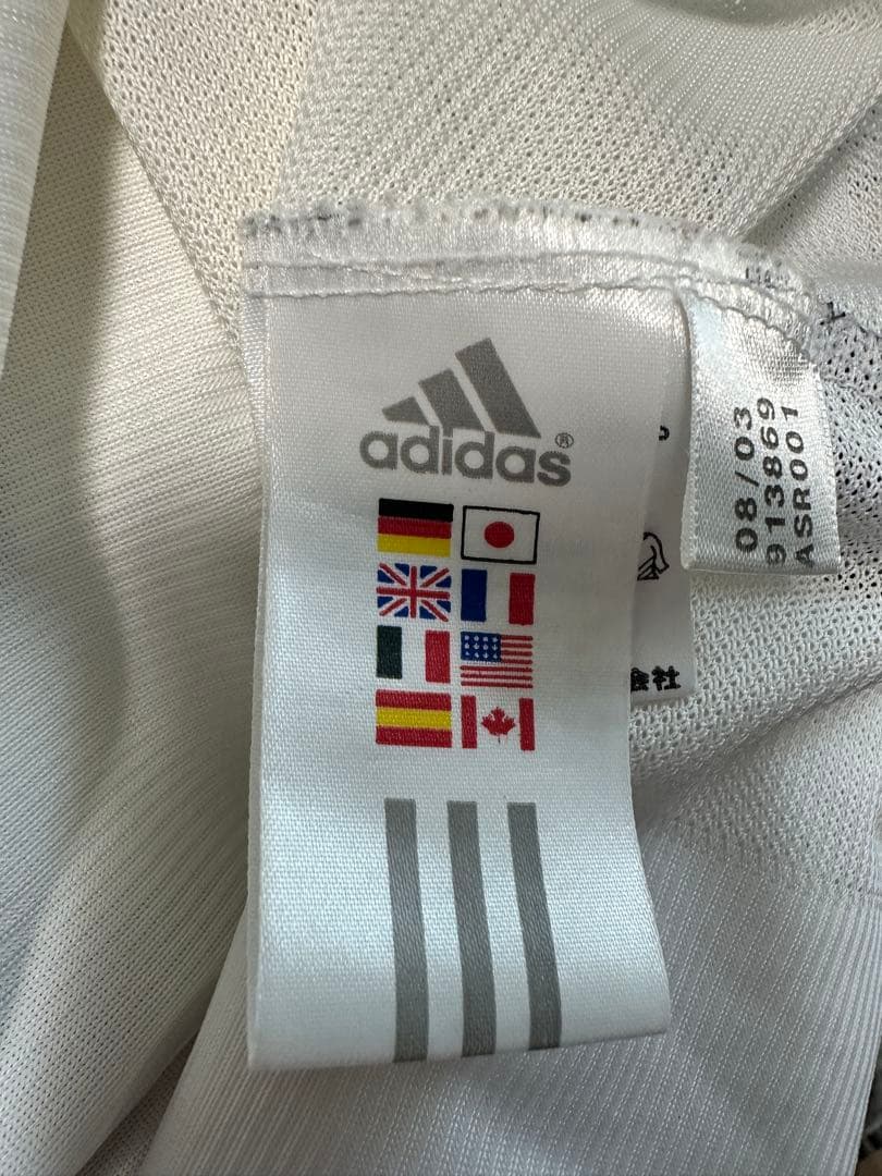 2003-2004レアル・マドリード adidas ホワイトシャツ Oサイズ