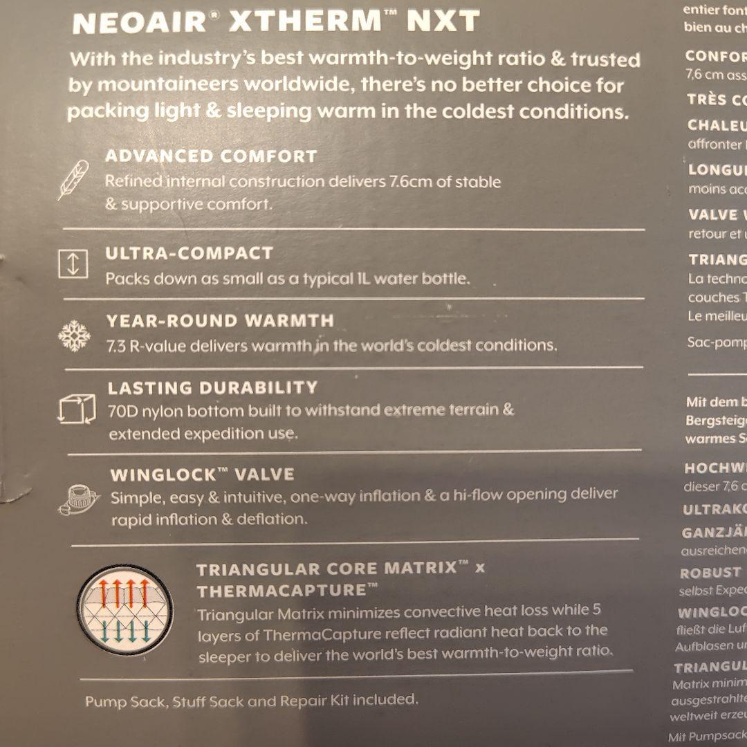 アウトドア寝具 THERMAREST NEOAIR XTHERM NXT R