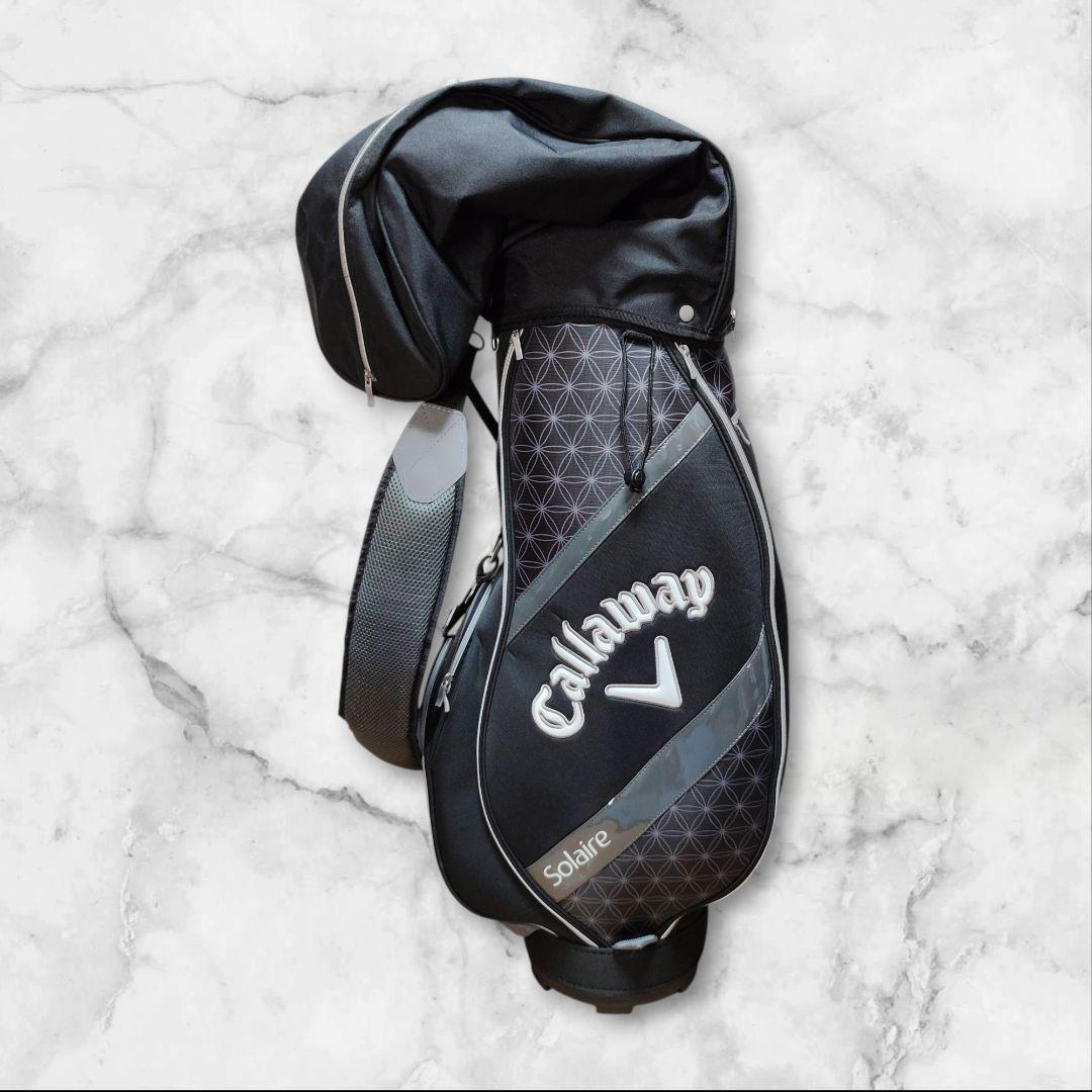 Callaway Solaire ゴルフバッグ ブラック ヘッドカバー付き