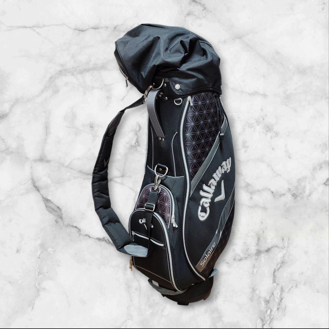 Callaway Solaire ゴルフバッグ ブラック ヘッドカバー付き