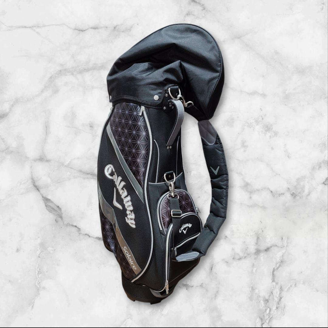 Callaway Solaire ゴルフバッグ ブラック ヘッドカバー付き