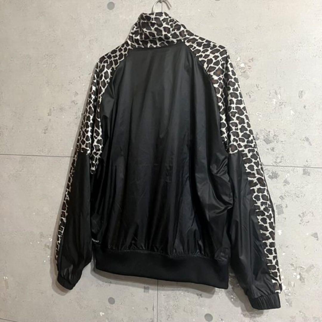 新品 PUMA レオパード柄 豹柄 裏起毛トリコット ウインドジャケット XXL