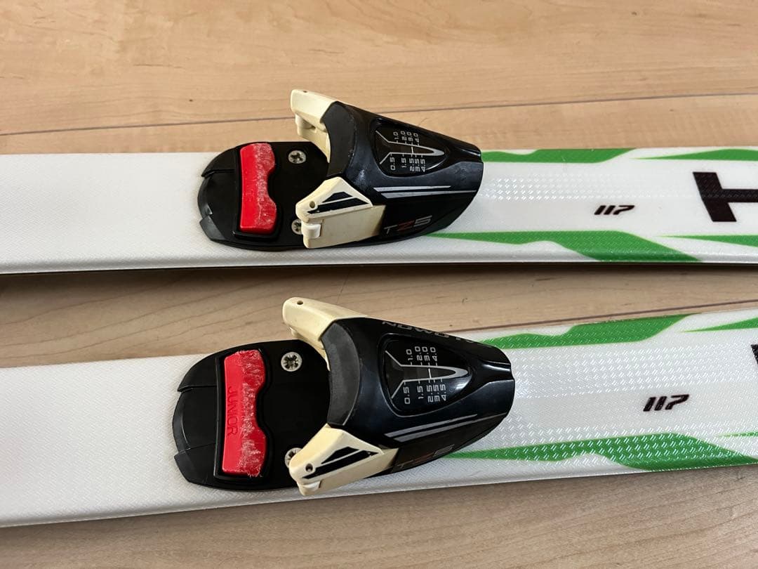 HEADスキー板（117cm) 、ビンディング、ブーツ、ストック 4点セット