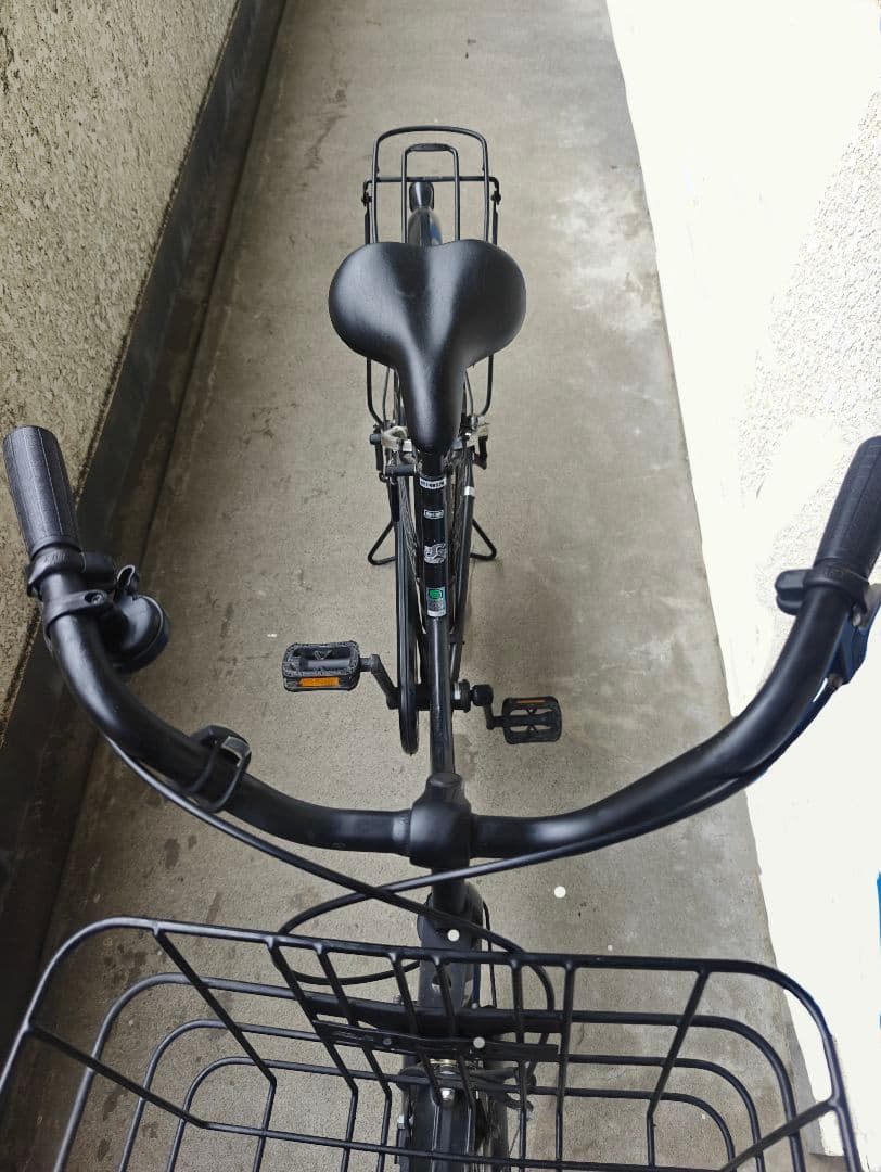 て*♡様 26インチ シティサイクル ママチャリ 大型カゴ付き 整備済み