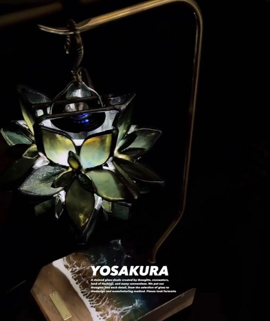 802products ランタンシェード　sakura ステンドグラス　夜桜