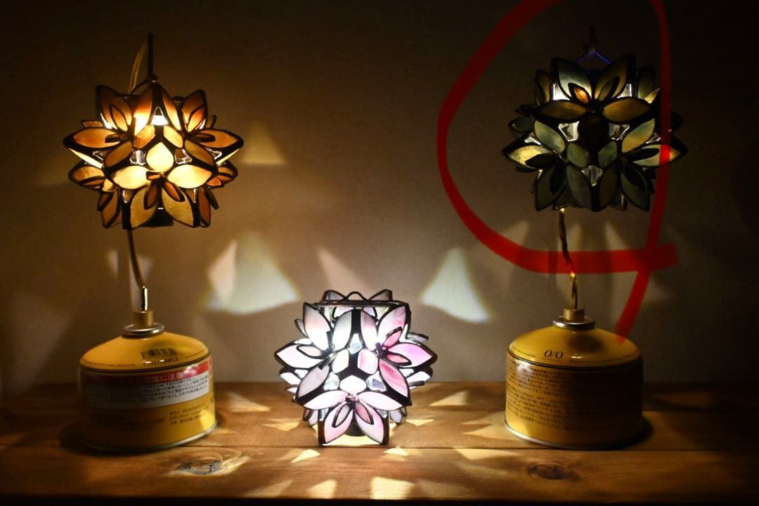 802products ランタンシェード　sakura ステンドグラス　夜桜