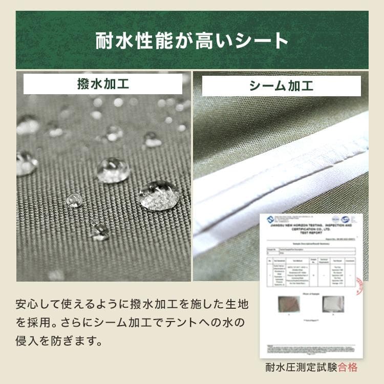 *ワンタッチ★ タープテント 高耐久 撥水 2m×2m アイスグレー 他カラー有