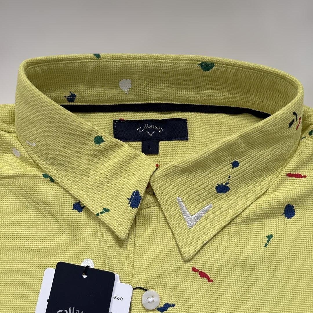 Callaway ゴルフメンズカラフルドットポロシャツ　サイズL