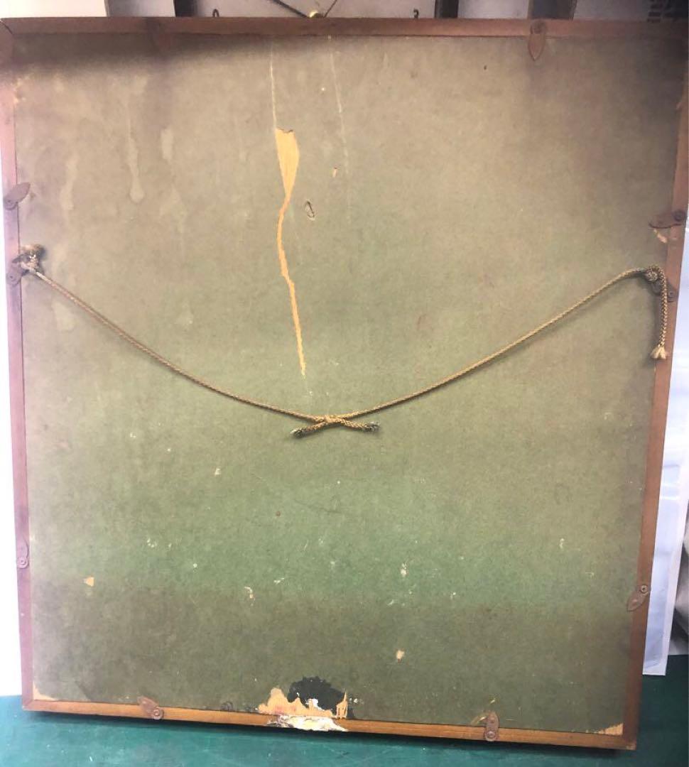金箔 銀箔 水鳥と魚の日本画　中古品　骨董品　絵画　おしどり