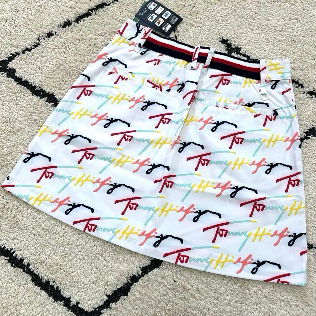 【新品】トミーヒルフィガー 春夏スカート ストレッチ　ホワイト　サイズ L