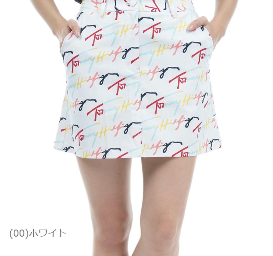【新品】トミーヒルフィガー 春夏スカート ストレッチ　ホワイト　サイズ L