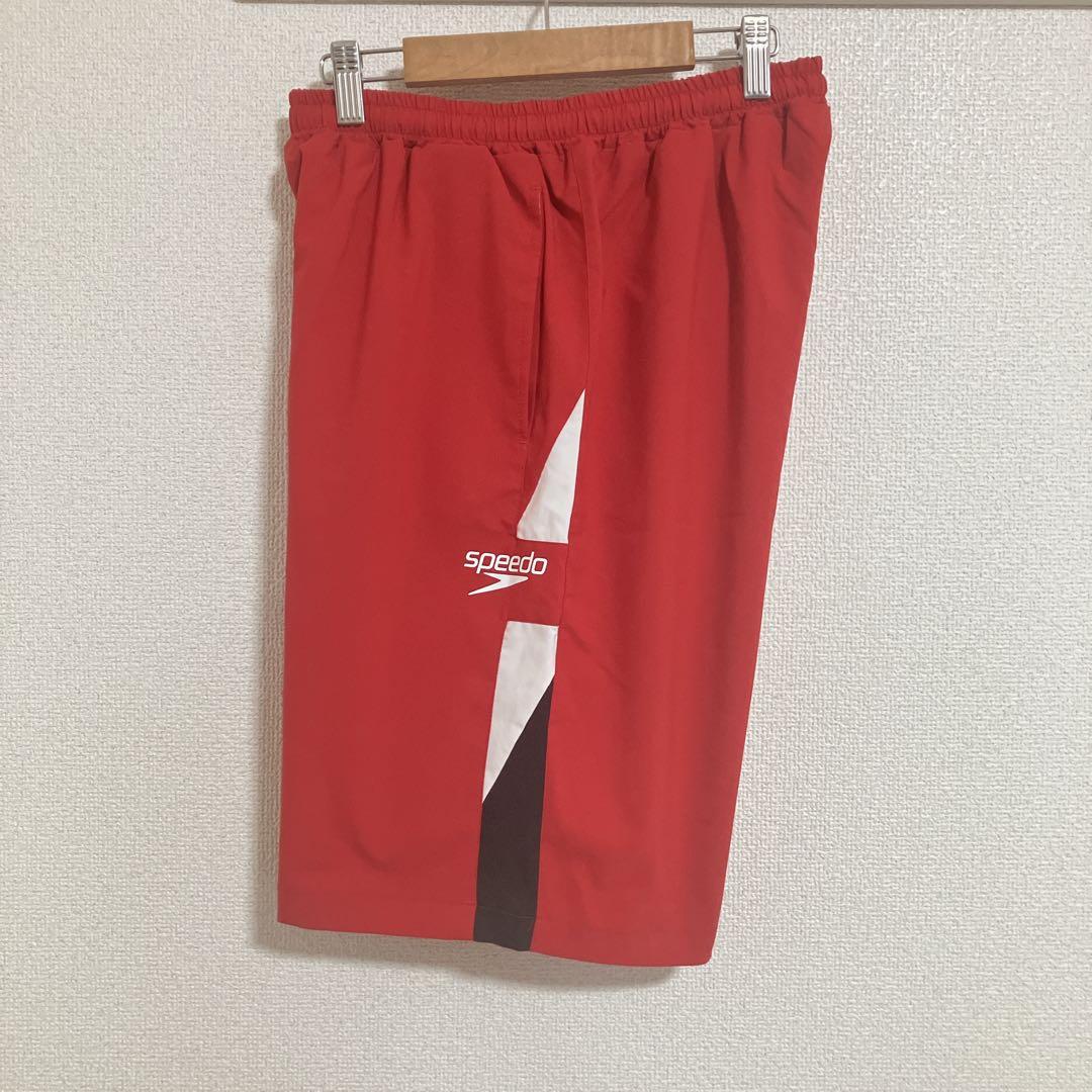 【3点セットアップ】状態良好　speedo スピード　ナイロン上下　赤　M