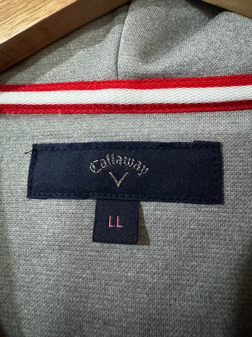 希少　美品　Callaway ベアシリーズ 裏起毛ダブルジップパーカー LLくま