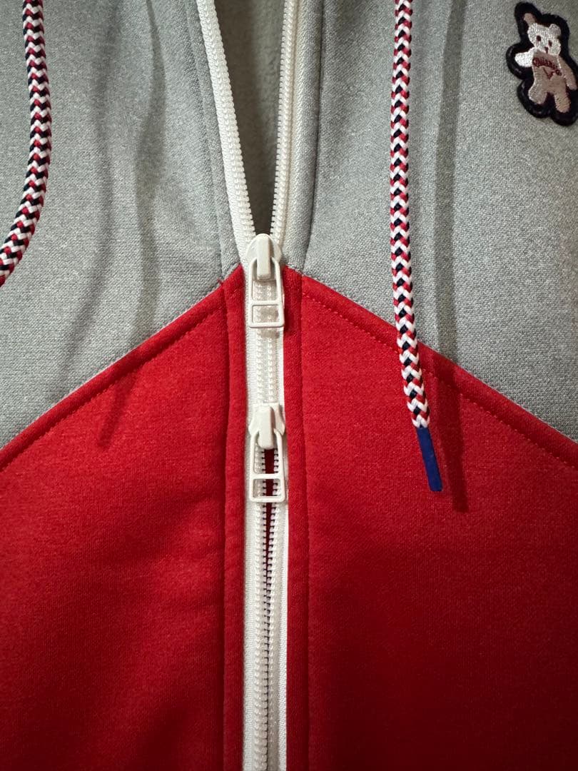 希少　美品　Callaway ベアシリーズ 裏起毛ダブルジップパーカー LLくま