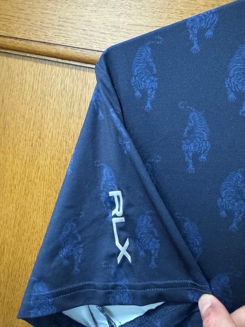 Newdays RLX ネイビー 虎柄 夏用ポロシャツ S