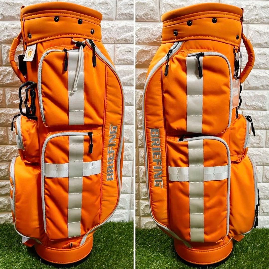 【新品】BRIEFING GOLF CR-6 オレンジ キャディバッグ 8.5型