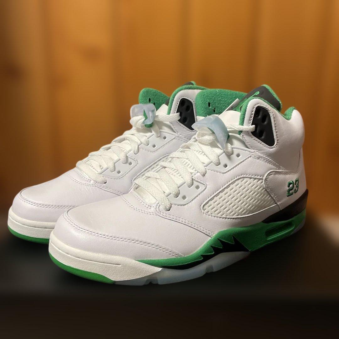新品未使用　Air Jordan 5 ホワイト/グリーン