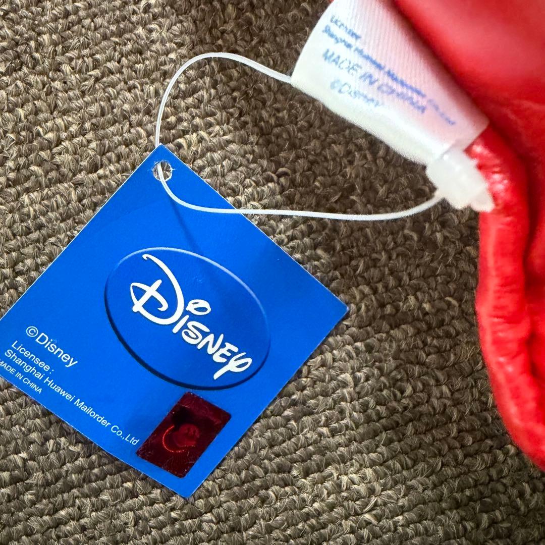 ミニーマウス レザークッション 赤ドット Disney 平成レトロ レア 希少