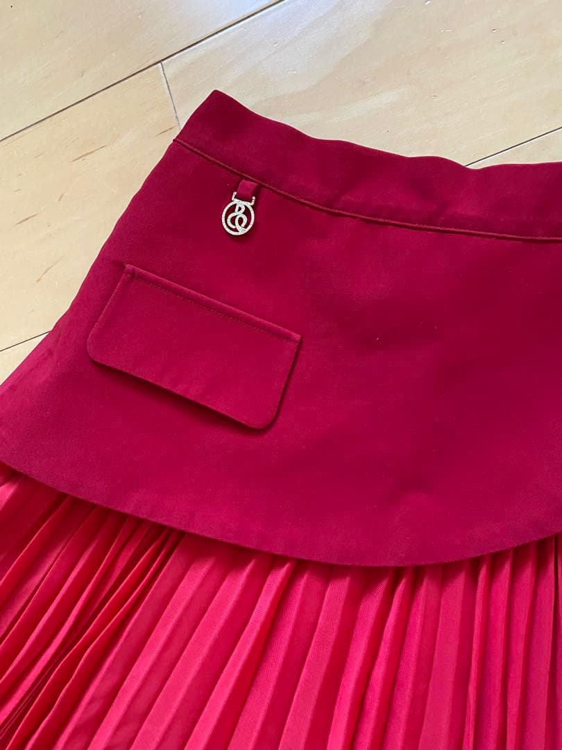 週末セール❤️新品　社交ダンス　スカート dancequeen 赤