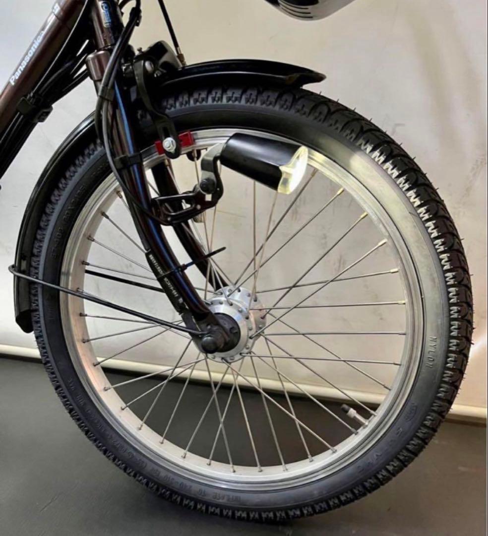 1年保証 新型　大容量　パナソニック　ギュットミニ　茶色　電動アシスト自転車