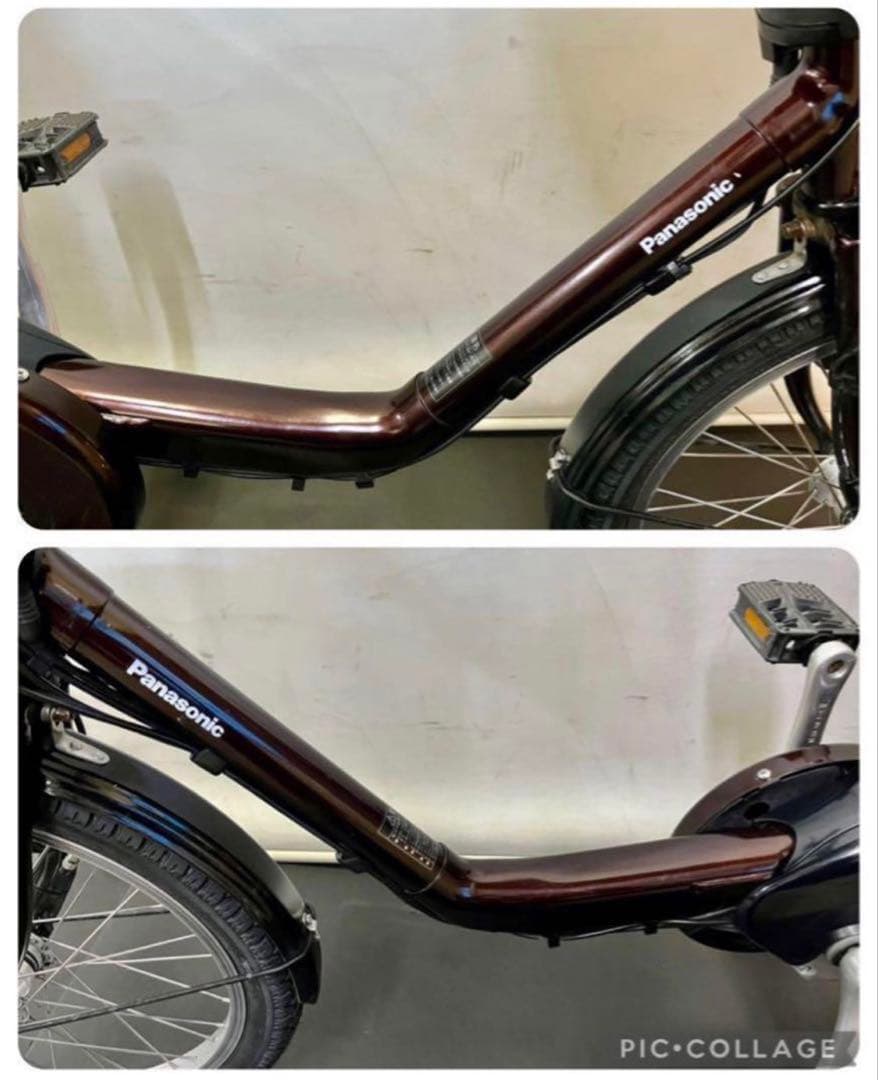 1年保証 新型　大容量　パナソニック　ギュットミニ　茶色　電動アシスト自転車