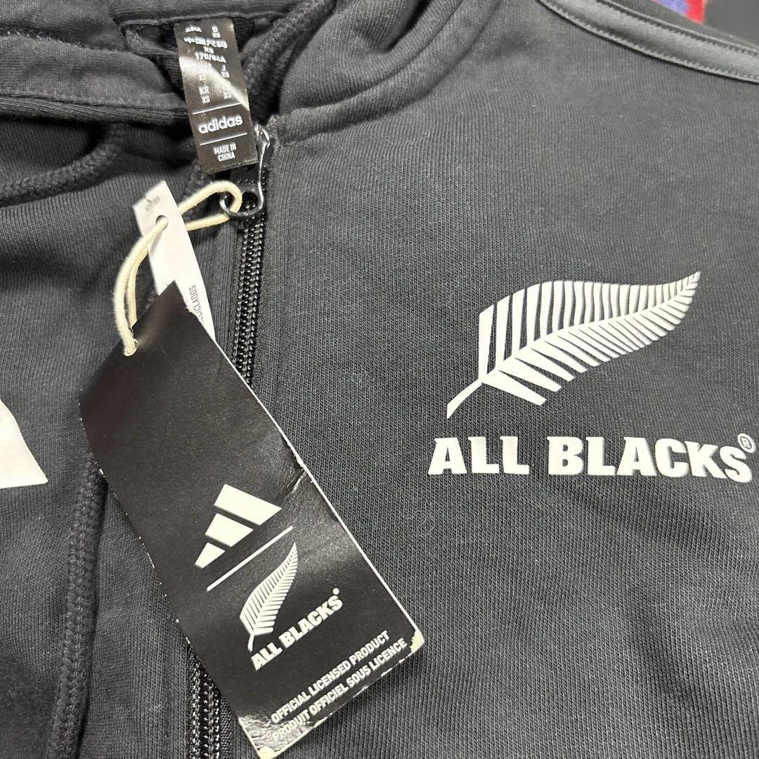 adidas ALL BLACKS フルジップフーディ XS ブラック