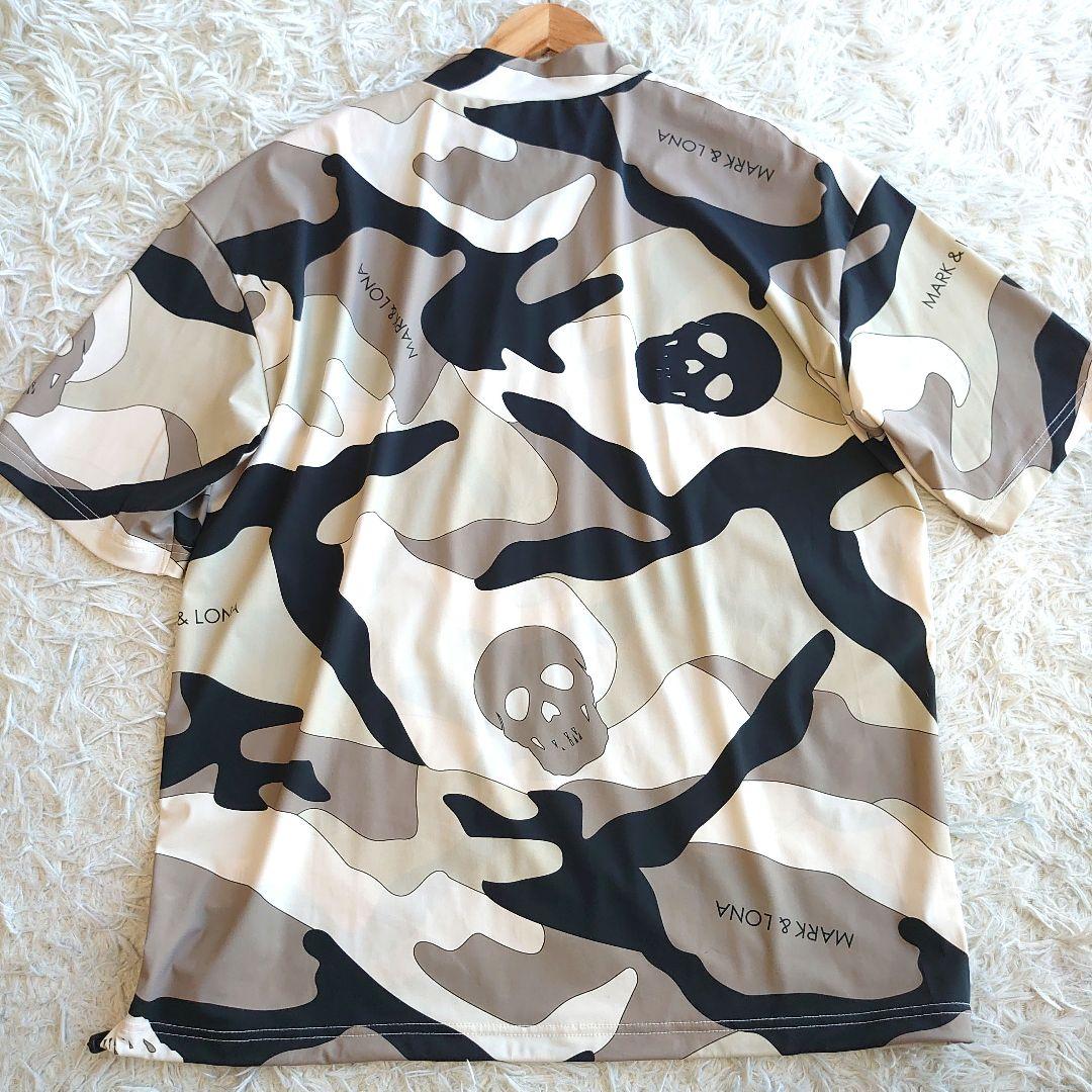 【美品】マークアンドロナ キムタク着用 カモフラ モックネックシャツ XL