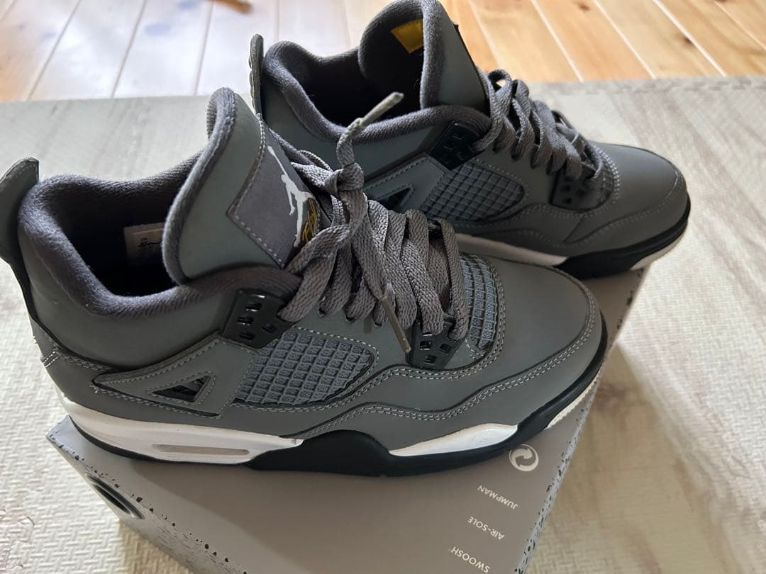シューズ(女性用) NIKE GS AIR JORDAN 4 RETRO \"COOL GREY\"