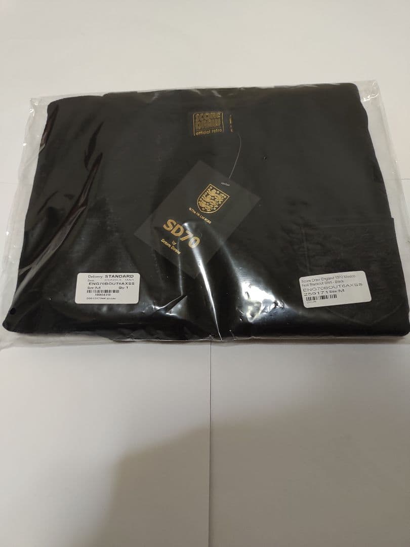 イングランド代表★復刻ユニホーム★未使用品★BLACK OUT★半袖★Ｍサイズ