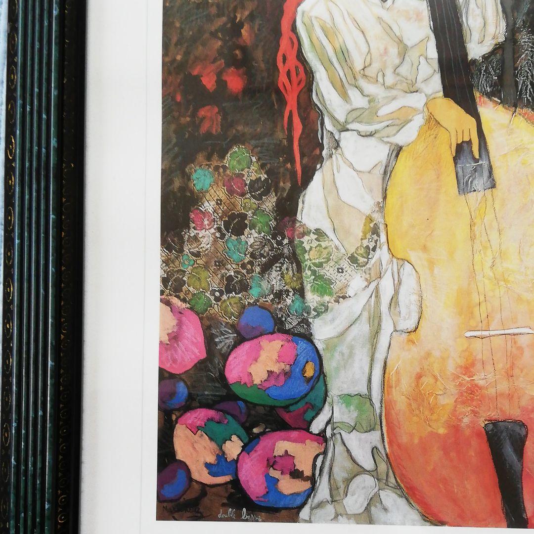 絵画　(コントラバスを引く女)仮題です!