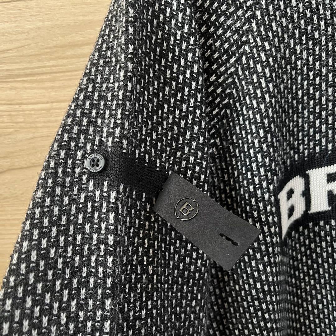 極美品★37,400円 BRIEFING メリノウールロゴニット 黒 XL