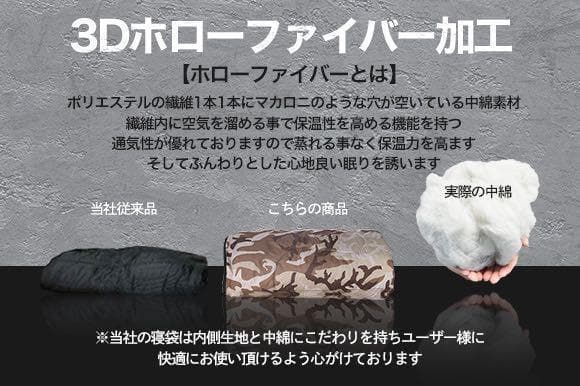 2個 寝袋 迷彩 210T シュラフ -15℃ 防災 車中泊 黒 キャンプ