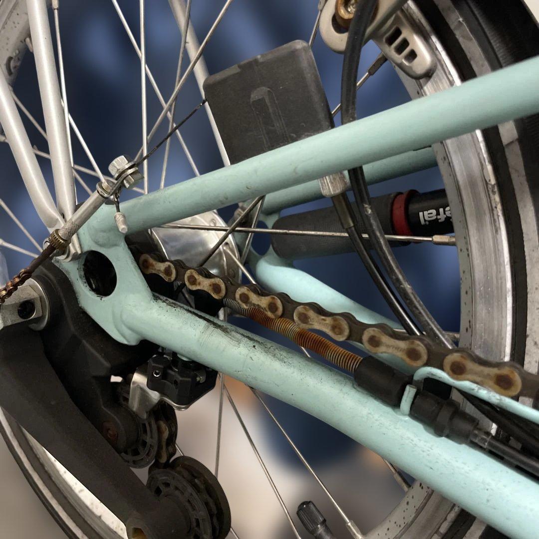 BROMPTON 折りたたみ自転車 水色