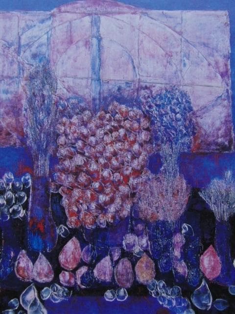 芝田キク、【序曲】、希少な大判額装用画集より、美品、日本人画家
