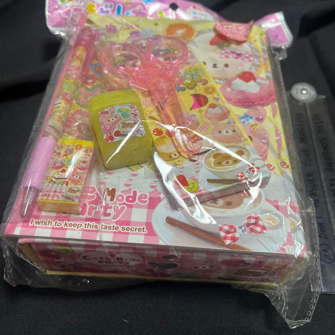 平成レトロ　メモ帳　シール　小物入　cafe mode party レア