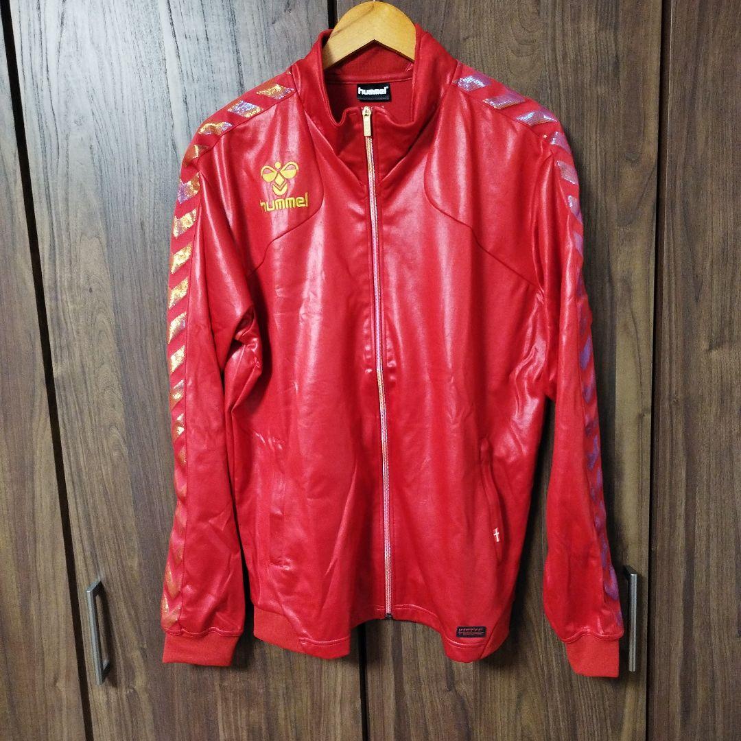 光沢デザイン★hummel　ヒュンメル　ジャージ上下　セットアップ　サイズXO
