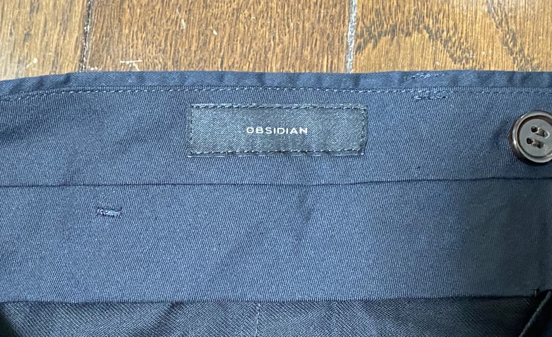 OBSIDIAN/オブシディアン コットンストレッチ パンツ ブラック L