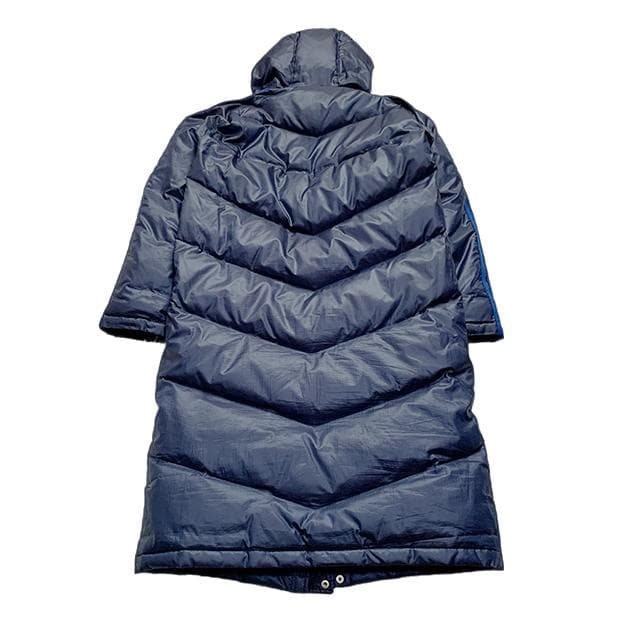 美品✨adidas ダウン ベンチコート M ネイビー 3ストライプ フェザー