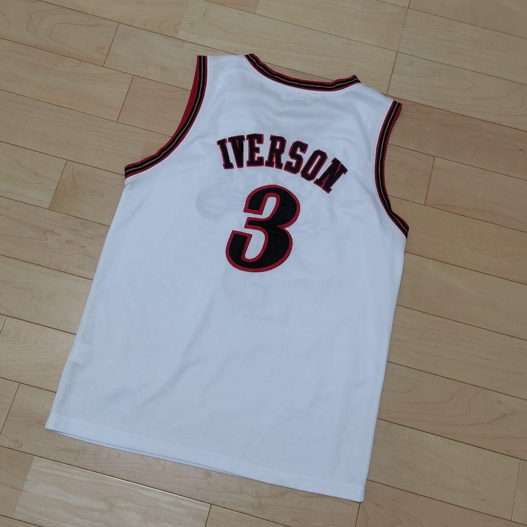 【最安値】アレン・アイバーソン♡ユニフォーム NBA 白×黒×赤 76 3番