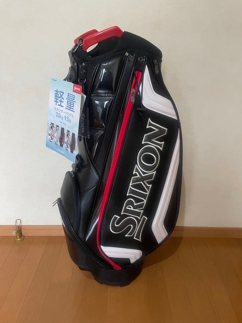 Srixon 軽量キャディバッグ ブラック/ホワイト/レッド
