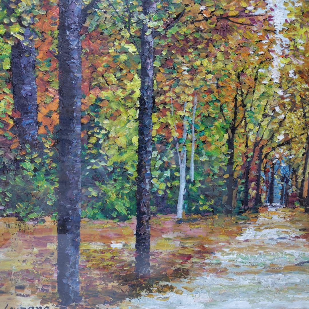 油彩画 風景画 詳細不明 サイン有り額縁